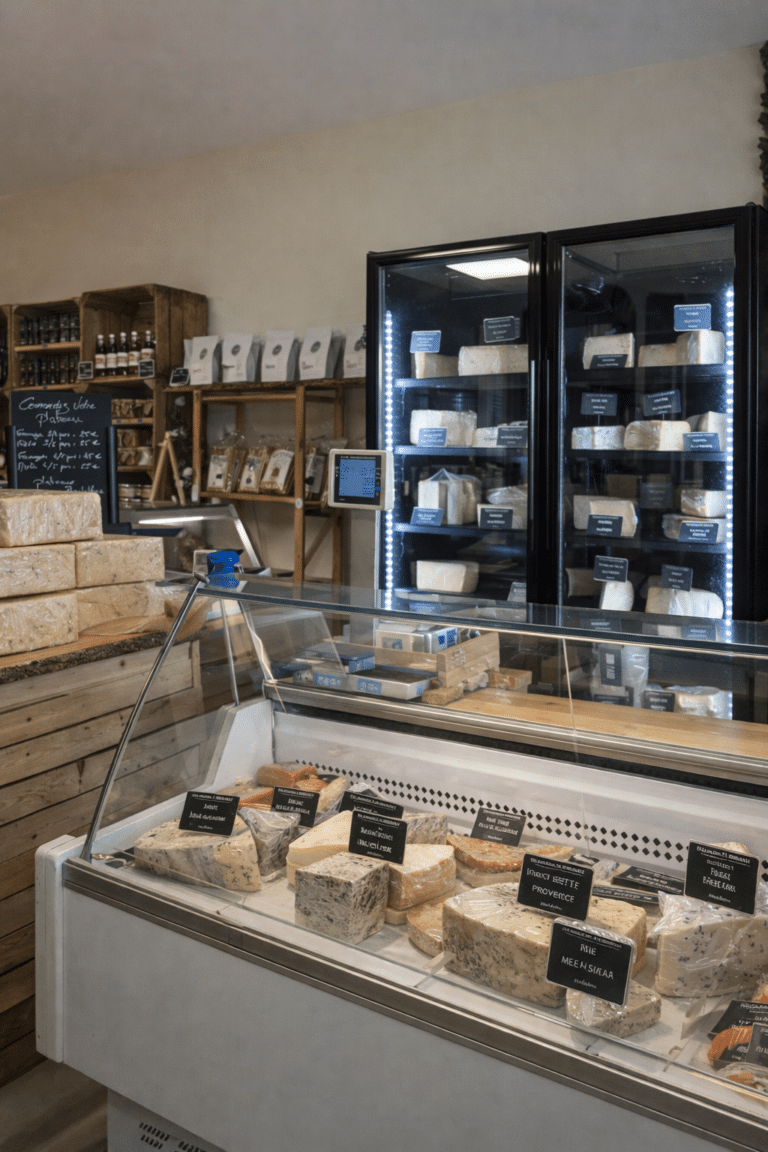 Intérieur de la fromagerie Les Saveurs de Provence à Lançon-Provence