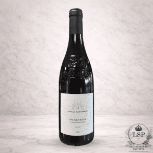 Bouteille Vacqueyras rouge 2023 cuvée Yolande Famille Manganelli bio Grenache Syrah