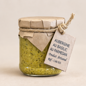 Tapenade d'aubergine artisanale au basilic et parmesan L'Atelier des Saveurs Carçès Var