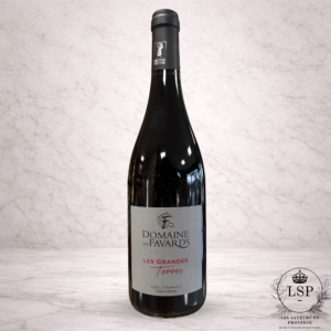 Bouteille Côtes du Rhône rouge bio 2023 Les Grandes Terres Domaine des Favards Grenache Mourvèdre Syrah vieilles vignes