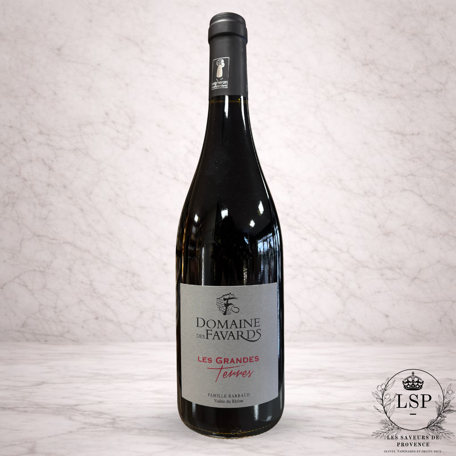Côtes du Rhône Rouge Bio 2023 « Les Grandes Terres » – Domaine des Favards