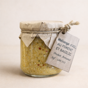 Mélange ail piment basilic artisanal L'Atelier des Saveurs Carçès Var