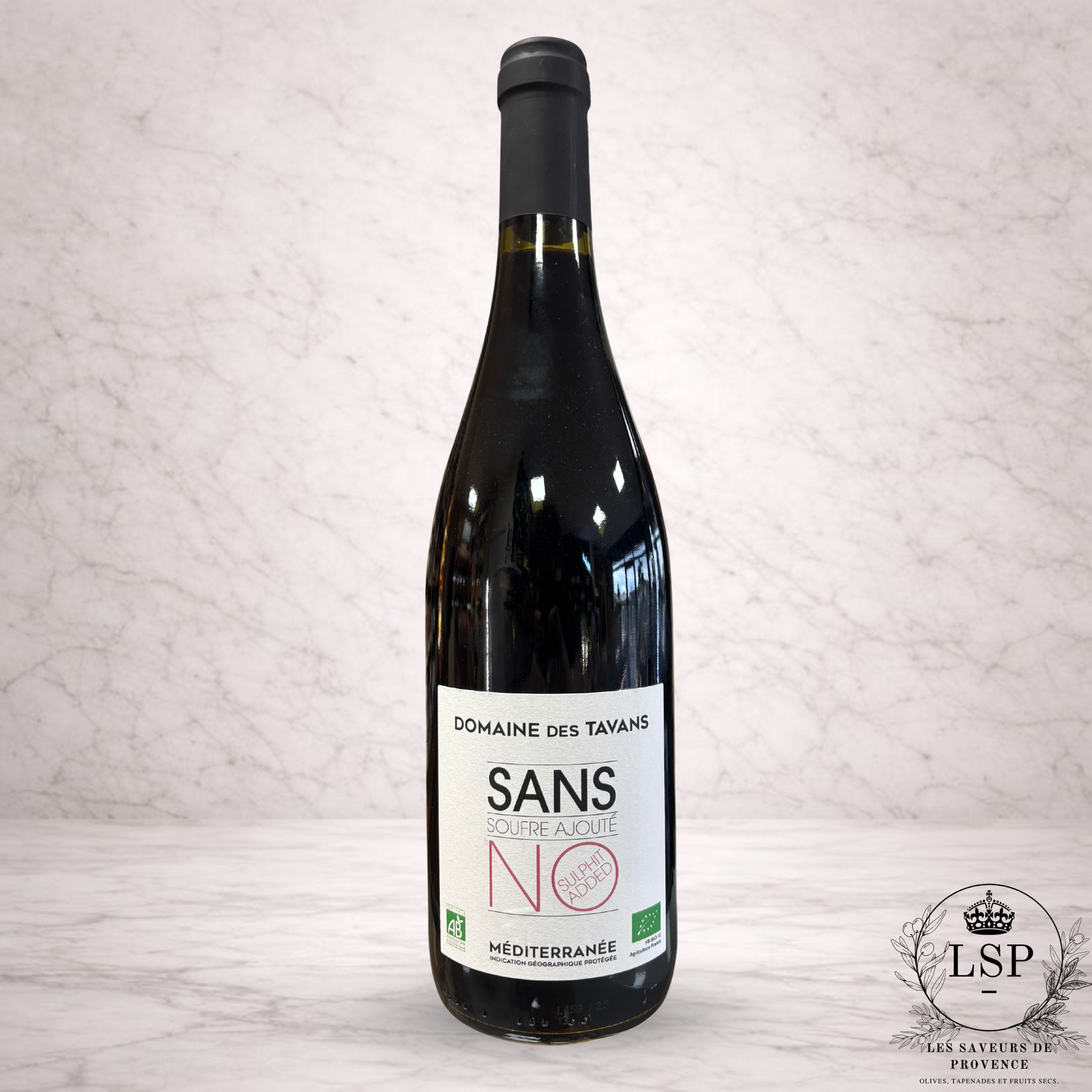 Vin Rouge Bio Sans Soufre – Domaine des Tavans, IGP Méditerranée