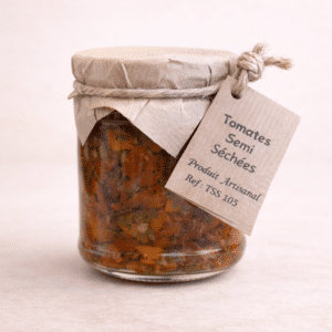 Pot tomates semi-séchées artisanales huile d'olive ail herbes de Provence L'Atelier des Saveurs Carcès Var 200g