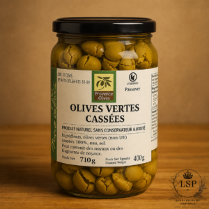 Olives vertes cassées artisanales en saumure Provence Olives Provence