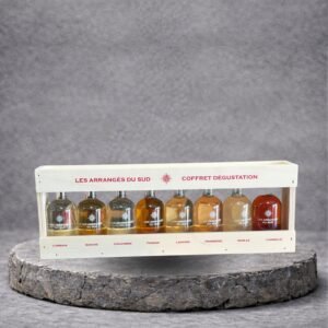 Coffret dégustation rhums arrangés Les Arrangés du Sud 8 mignonettes Les Rhums du Sud